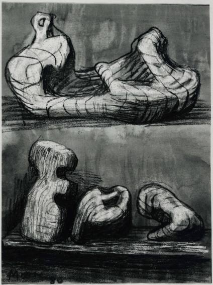 Ideas for Sculpture: Two Reclining Figures