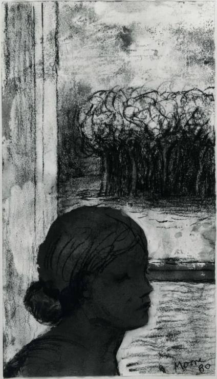 Head of Girl with Trees
