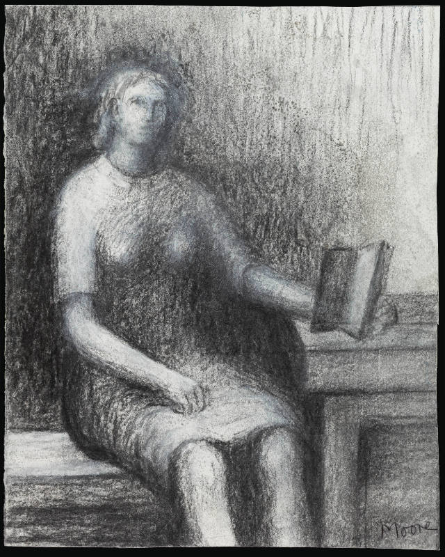 Seated Woman with Open Book