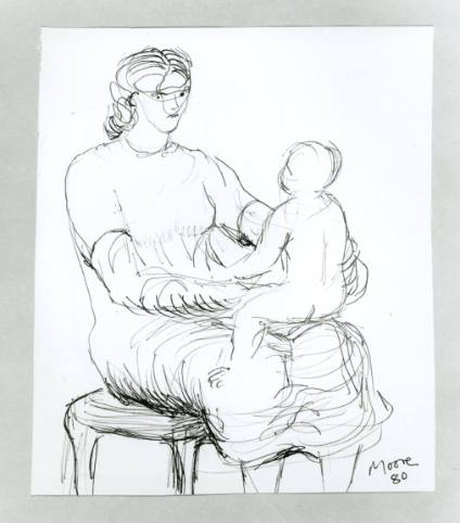 Seated Mother with Child on Her Knees