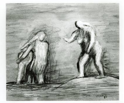 Study after Cézanne's 'Bathers', from the Back
