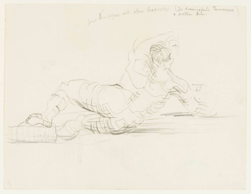 Sectional Line Drawing: Reclining Figure