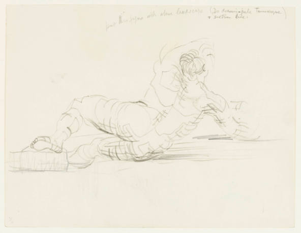 Sectional Line Drawing: Reclining Figure