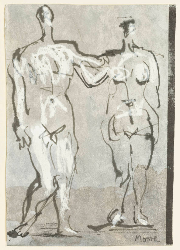 Two Standing Figures: Man and Woman
