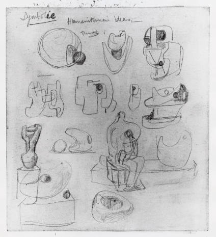 Ideas for Sculpture: Studies for 'Two Forms' and 'Carving'
