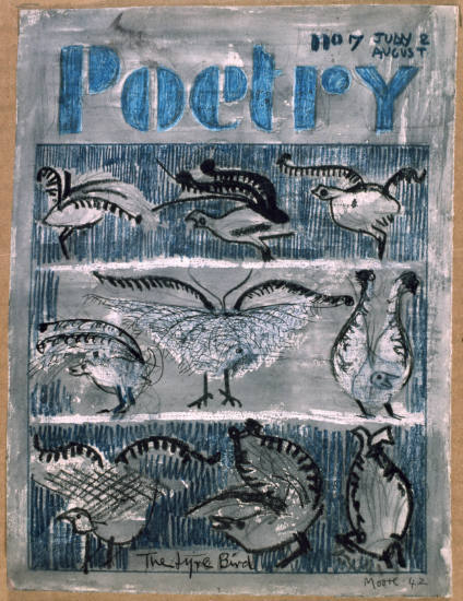 The Lyre Bird: Cover Design for 'Poetry'
