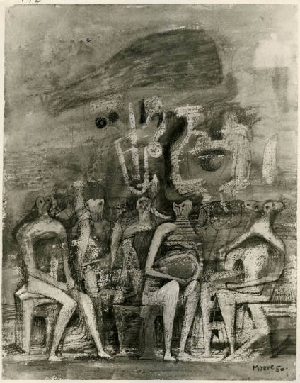 Seated Group of Figures