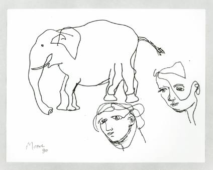Elephant and Two Heads
