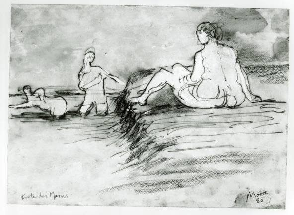 Seated Nude and Two Bathers