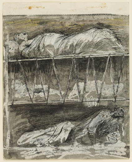 Study for 'Shelter Scene: Bunks and Sleepers'