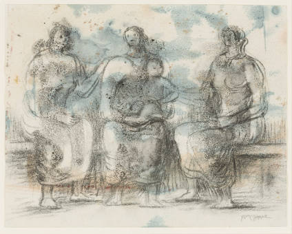 Three Seated Women with a Child