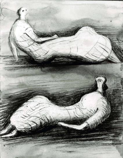 Two Draped Reclining Figures
