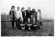 Edna 'Gin' Ginesi and Henry Moore (top row, centre figures) with a group of friends from Leeds …