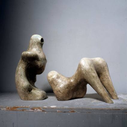 Two Piece Reclining Figure: Armless
