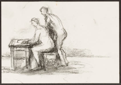 Two Figures at a Desk