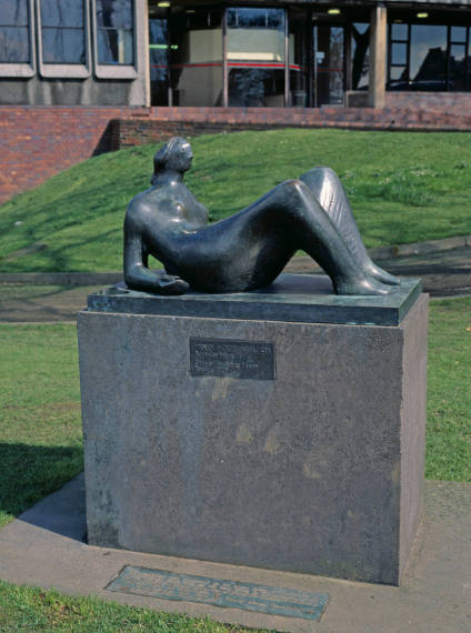 <i>Working Model for Draped Reclining Figure</i> in its previous location outside Castleford Ci…