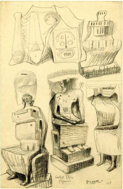 Seated Stone Figures