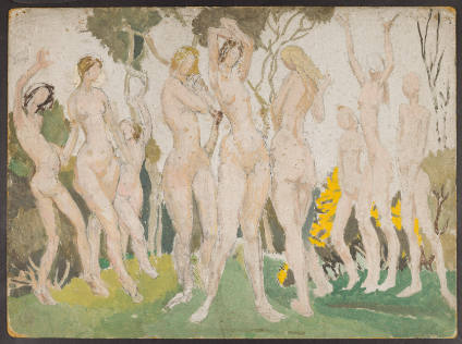 Nine Nude Figures