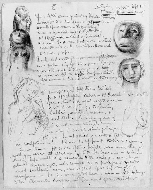 Letter to Evelyn Kendall: Figure Studies and Heads