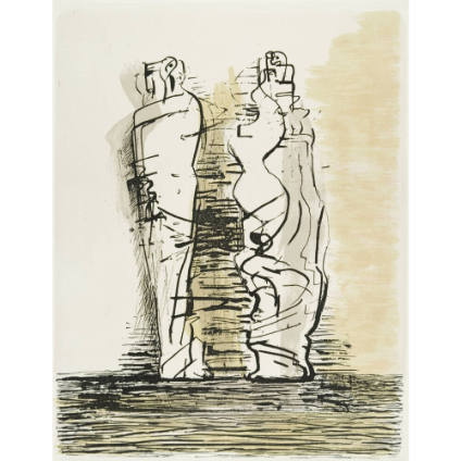 Two Draped Standing Figures
