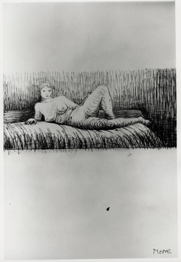 Reclining Nude on Bed