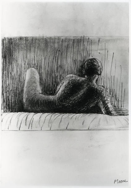 Reclining Figure on Bed: Back View