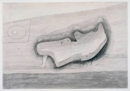 Drawing for Sculpture: Reclining Figure
