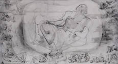 <i>Reclining Figure</i>, 1933 (HMF 995a) whilst attached to HMF 995.