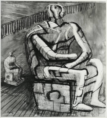 Seated Figure: Study for Stone Sculpture