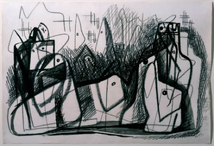 Drawing for Sculpture in Metal: Reclining Figures