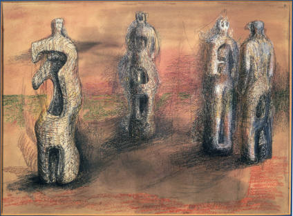 Four Standing Figures: Ideas for Sculpture