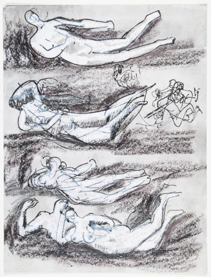 Female Nude: Reworked Photocopy from West Wind Sketchbook 1928