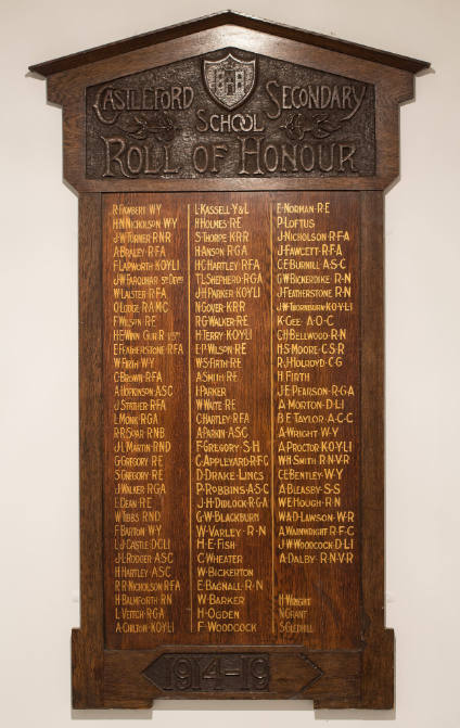 Castleford Secondary School Roll of Honour