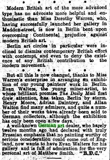 1928 Berlin, British Art Exchange Exhibition
