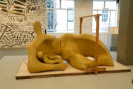 <i>Draped Reclining Mother and Baby</i> 1983 (polystyrene), on display at Burberry Maker's Hous…