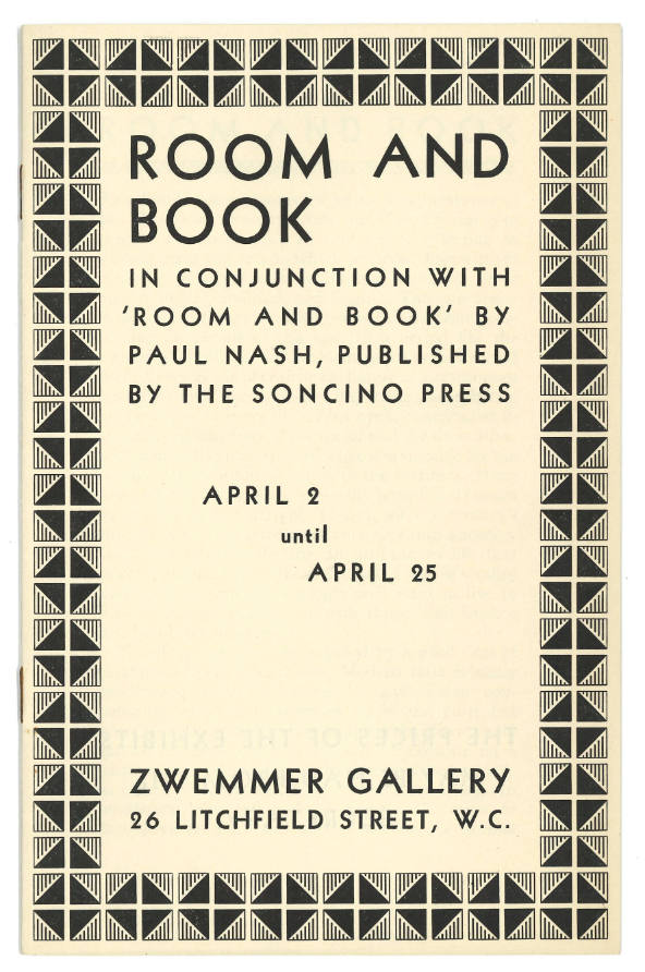 1932 London, Zwemmer Gallery, Room and Book