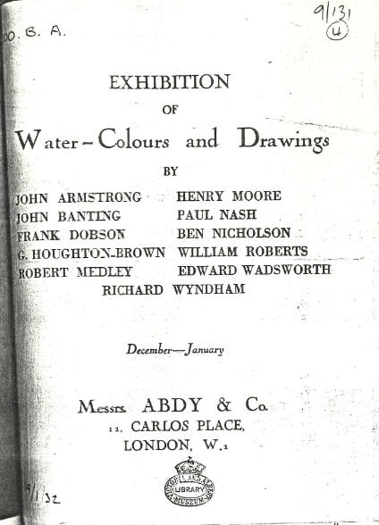 Exhibition of Water-Colours and Drawings.
