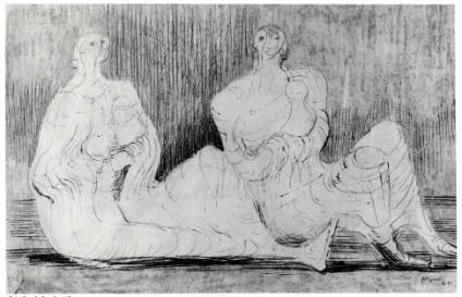 Two Seated Mothers with Children
