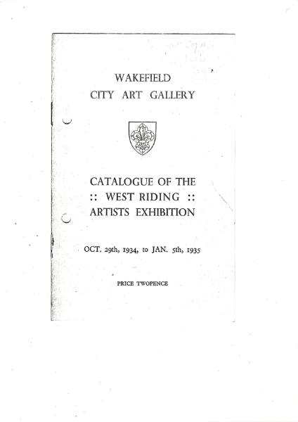Catalogue of the West Riding Artists' Exhibition.