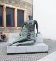 <i>Draped Seated Woman</i> on display in Münster during the exhibition <i>Henry Moore: An Impul…