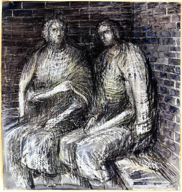 Two Women in a Shelter
