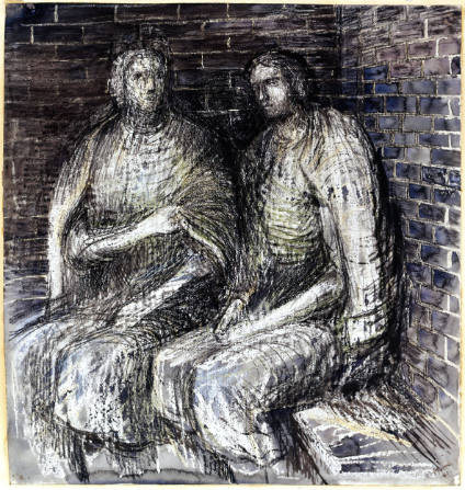 Two Women in a Shelter