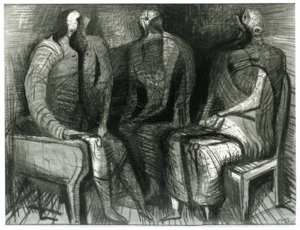 Three Seated Figures
