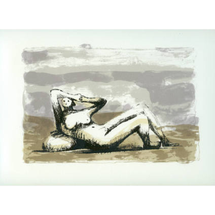 Reclining Figure with Stormy Sky