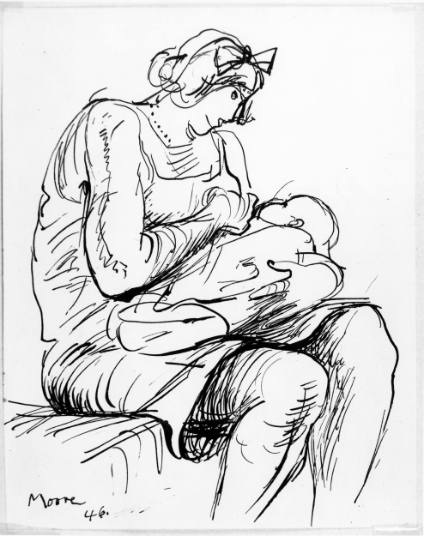 Sketchbook of the Artist's Wife and Child