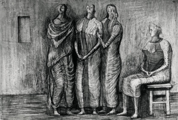 Four Figures in a Room