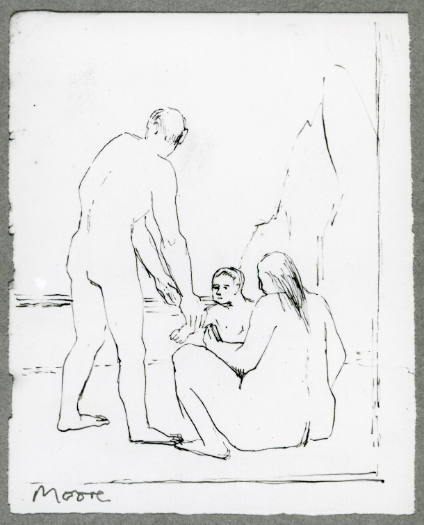 Studies of Nudes: Man, Woman and Child