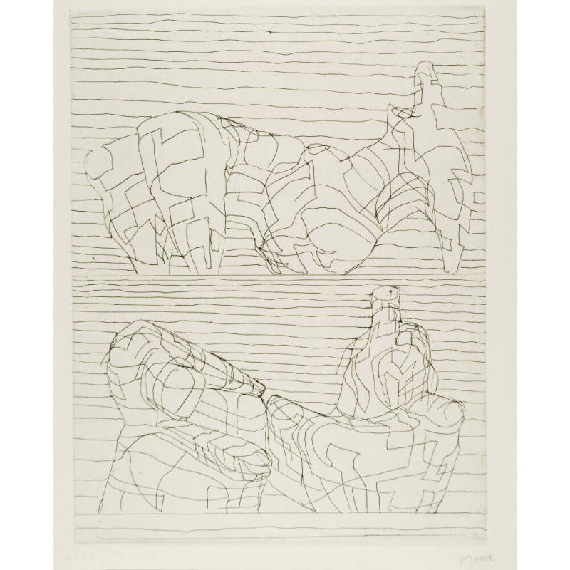 Two Reclining Figures Linear