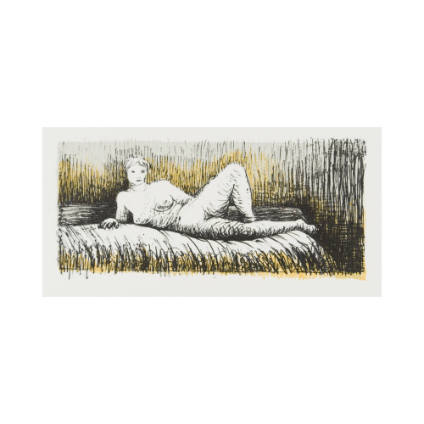 Reclining Girl on Bed