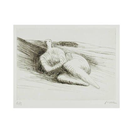 Curved Reclining Figure in Landscape I